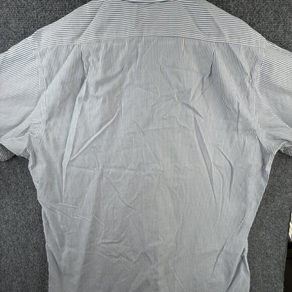 Brooks Brothers Non Iron Button Up Shirt Long Sleeve Men Striped Blue 16.5 34 - Picture 14 of 14